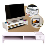 Suporte Para Monitor Home Office De Mesa Escritório Em Mdf