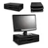 Suporte Para Monitor Mesa 2 Gavetas Ergonômico Black Piano