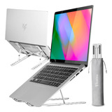 Suporte Para Notebook Articulado De Aluminio Dobrável Ergonomico Cor Prateado Kaizu