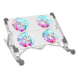 Suporte Para Notebook Cooler 4 Ventiladores Altura Ajustável