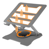 Suporte Para Notebook Dobrável Giratório Laptop Aluminio
