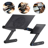 Suporte Para Notebook Preto Ergonômico Mesa Laptop Dobrável