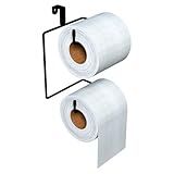Suporte Para Papel Higiénico Duplo Cromado Para 2 Rolos PRETO Linha Premium