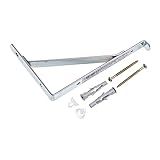 Suporte Para Prateleira De Vidro De 15 Cm Cromado C 1 Suporte Kit Fixação