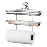 Suporte Para Rolos E Papel Toalha Fixação A Vácuo Future