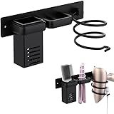 Suporte Para Secador De Cabelo E Chapinha Para Banheiro Aluminum Preto B 