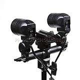 SUPORTE PARA SOMBRINHA FOTOGRÁFICA COM SOQUETE DUPLO E27 COM SAPATA