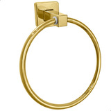 Suporte Para Toalha Dourado Toalheiro Redondo Argola Inox304