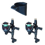 Suporte Para Vara Com Molinete Pesca Prender Parede Kit 2pç