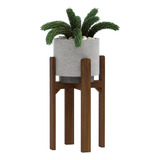 Suporte Para Vaso De Plantas 55cm Em Madeira Sol