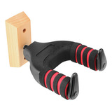 Suporte Parede Base Madeira P Violão Violino Ukulele Baixo Cor Preto