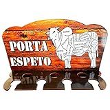Suporte Parede Boi Porta Espetos De Churrasqueira Em Madeira