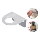 Suporte Parede Frasco Alcool Creme Sabonete Inox Kit Fixacao Cor Prateado