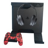 Suporte Parede Playstation 4 Ps4 Slim Console Controles Fone