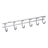 Suporte Parede Porta 6 Xícaras De Café Cabideiro 34cm Gancho