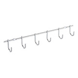 Suporte Parede Porta 6 Xícaras De Café Cabideiro 34cm Gancho