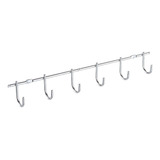 Suporte Parede Porta 6 Xícaras De Café Cabideiro 34cm Gancho