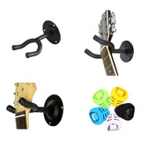 Suporte Parede Violão Guitarra Baixo Ukulele Porta Palheta