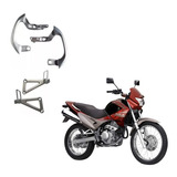 Suporte Pedaleira Bacalhau Alça nx400 Falcon Cinza Par