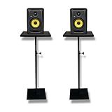 Suporte Pedestal Altura Regulável Para Caixas De Som-Studio Krk-Yamaha-Edifer-ferro MDF