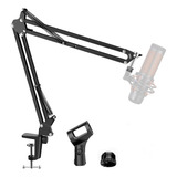 Suporte Pedestal Braço De Mesa Articulado Para Microfones