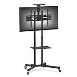 Suporte Pedestal Com Rodas Para TV 32 A 75 Polegadas 50kg Ajuste De Inclinação CTS600