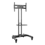 Suporte Pedestal Com Rodizio E Regulagem De Altura 112 A 152 Cm Para Tv televisão A Partir De 32 Polegadas Na Cor Preta A06v6 pro