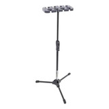 Suporte Pedestal Ibox Sm8 Expositor Para 8 Microfones Preto