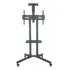 Suporte Pedestal Para Tv E Notebook Chão Com Rodízios Horizontal E Vertical 32 Até 65 Polegadas