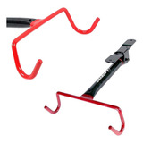 Suporte Pendurar Bicicleta Modelo Retrátil Horizontal Cor Preto vermelho