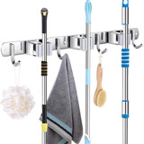 Suporte Pendurar Enxada Vassoura Pendurador Inox Vassoureiro