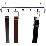 Suporte Pendurar Roupa Toalha Atrás Da Porta Com 7 Ganchos Cor Preto