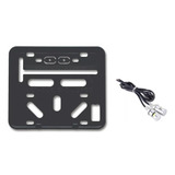 Suporte Placa Moto Mercosul Contran Par Parafuso Cromado Led