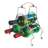 Suporte Porta 3 Garrafas De Vinho P mesa Sofisticado Cromado