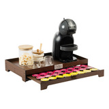 Suporte Porta 40 Cápsulas E Bandeja Mdf Café Dolce Gusto nf