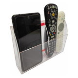 Suporte Porta Celular E Controle Remoto De Acrílico Puro