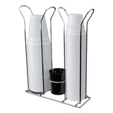 Suporte Porta Copos Descartáveis 80/200ml Organizador Com Porta Colherzinha