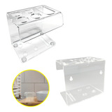 Suporte Porta Escova De Dente Banheiro 4 Escovas Acrílico Cor Cristal