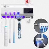 Suporte Porta Escova De Dente Dispenser De Pasta Automático Cor Branco