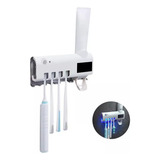 Suporte Porta Escova Dentes Dipenser Pasta Esterelizador Uv