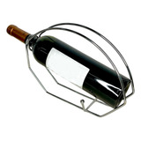 Suporte Porta Garrafa De Vinho Para Mesa Adega Bar Cromado