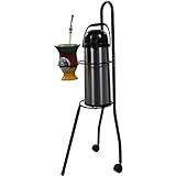 Suporte Porta Mate Chimarrão Com Rodinhas Porta Cuia Garrafa Térmica