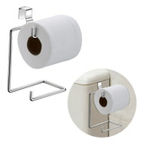 Suporte Porta Papel Higienico Aramado Duplo Caixa Acoplada Cor Prateado