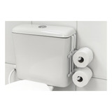 Suporte Porta Papel Higiênico Duplo P Caixa Acoplada Branco