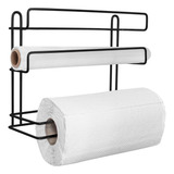 Suporte Porta Rolo Filme Pvc Papel Toalha Alumínio Cozinha
