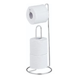 Suporte Porta Rolo Papel Higiênico Banheiro 14 5x35cm Prateado Cromado