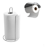 Suporte Porta Rolo Papel Toalha Para Mesa Armário Cor Prateado Modelo Vertical Horizontal Guardanapo Fiver