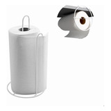 Suporte Porta Rolo Papel Toalha Suspenso Para Mesa Armário Cor Branco Modelo Vertical Horizontal Guardanapo Fiver