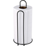 Suporte Porta Rolo Papel Toalha Vertical De Mesa Metal Preto