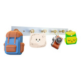 Suporte Porta Roupas Mochila Escolar Casaco Infantil Mdf